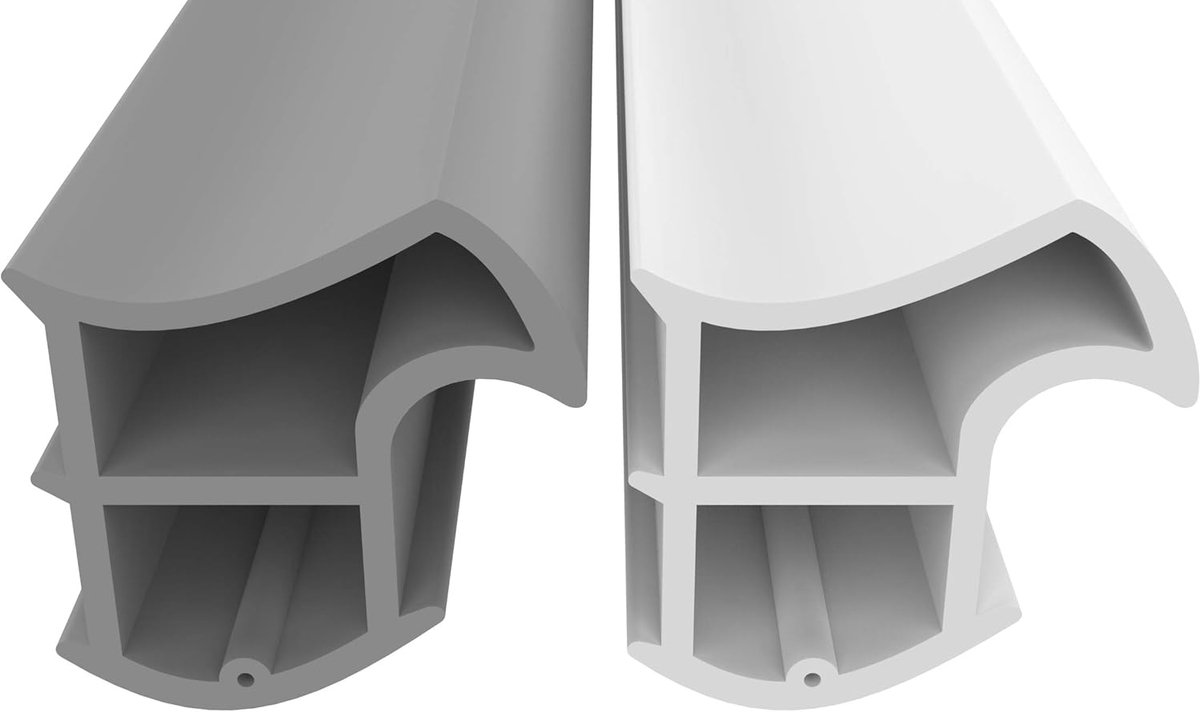 SnelShoppen - Steel frame seal 5m - Grijze deurkit tegen tocht, geluid en stof - Bespaar op stookkosten - Sealing hoogte 15.8mm, breedte 15.2mm - Perf