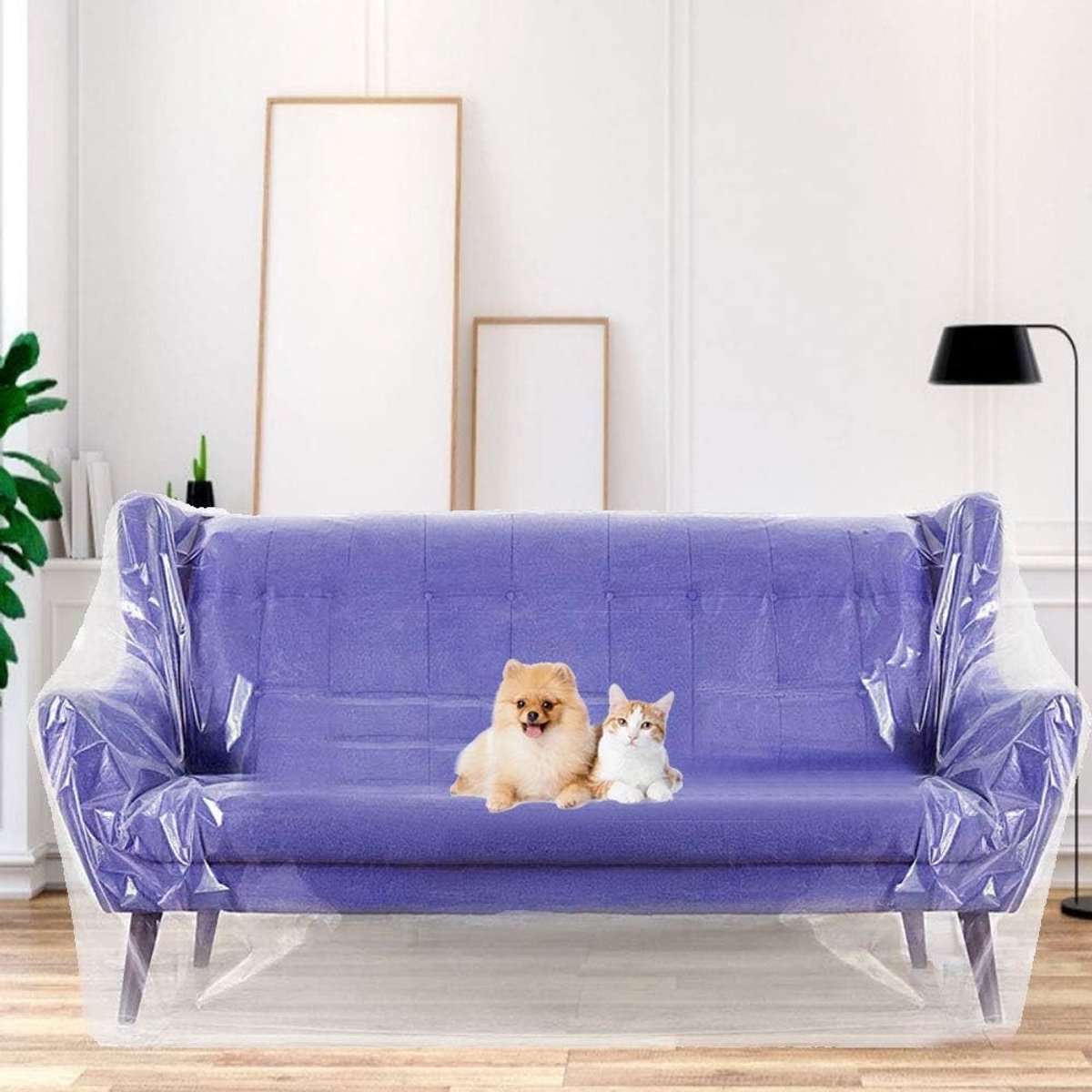 SnelShoppen - 2 x 3 m Transparante Sofa Cover Plastic - Beschermhoes voor Meubels - Stofdicht, Waterdicht en Oliebestendig - Herbruikbaar en Scheurvas