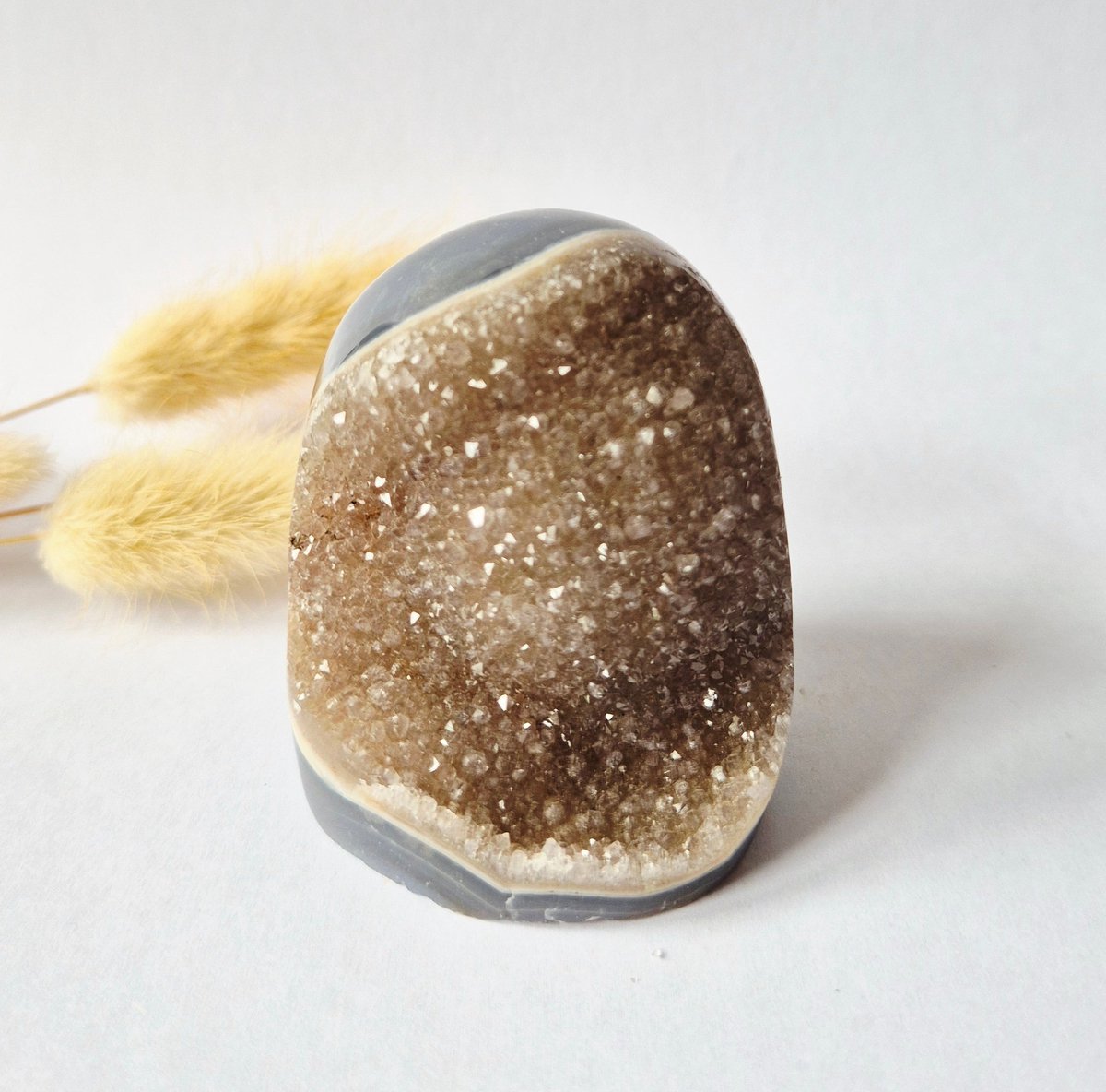 Druzy Agaat uit Uruguay – 235 gram #150 | Natuurlijke Geode Edelsteen