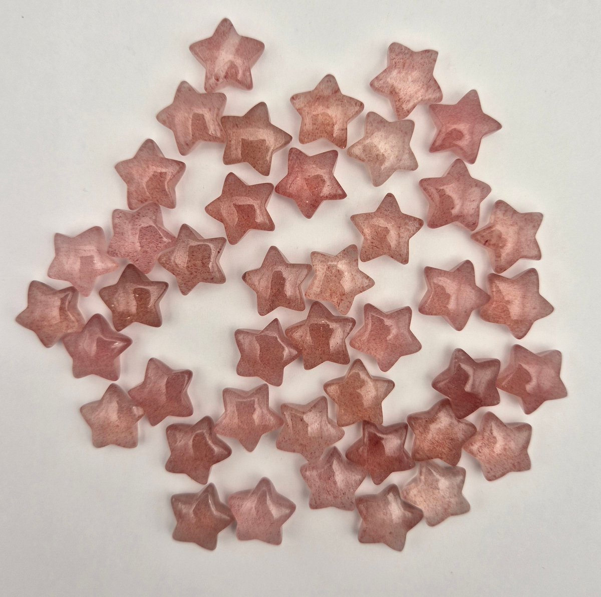 Strawberry Quartz Mini Stars (1,5cm) – Perfect for Crystal Confetti
