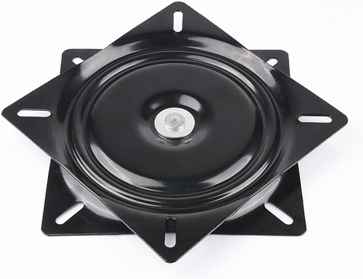 SnelShoppen - 6 Inch Swivel Plate, Bar Stool Draaischijf, 360° Rotatable Stoel Basisplaat, Robuuste Stalen Ballager, Voor Barstoelen, Tafel, TV, Zwart
