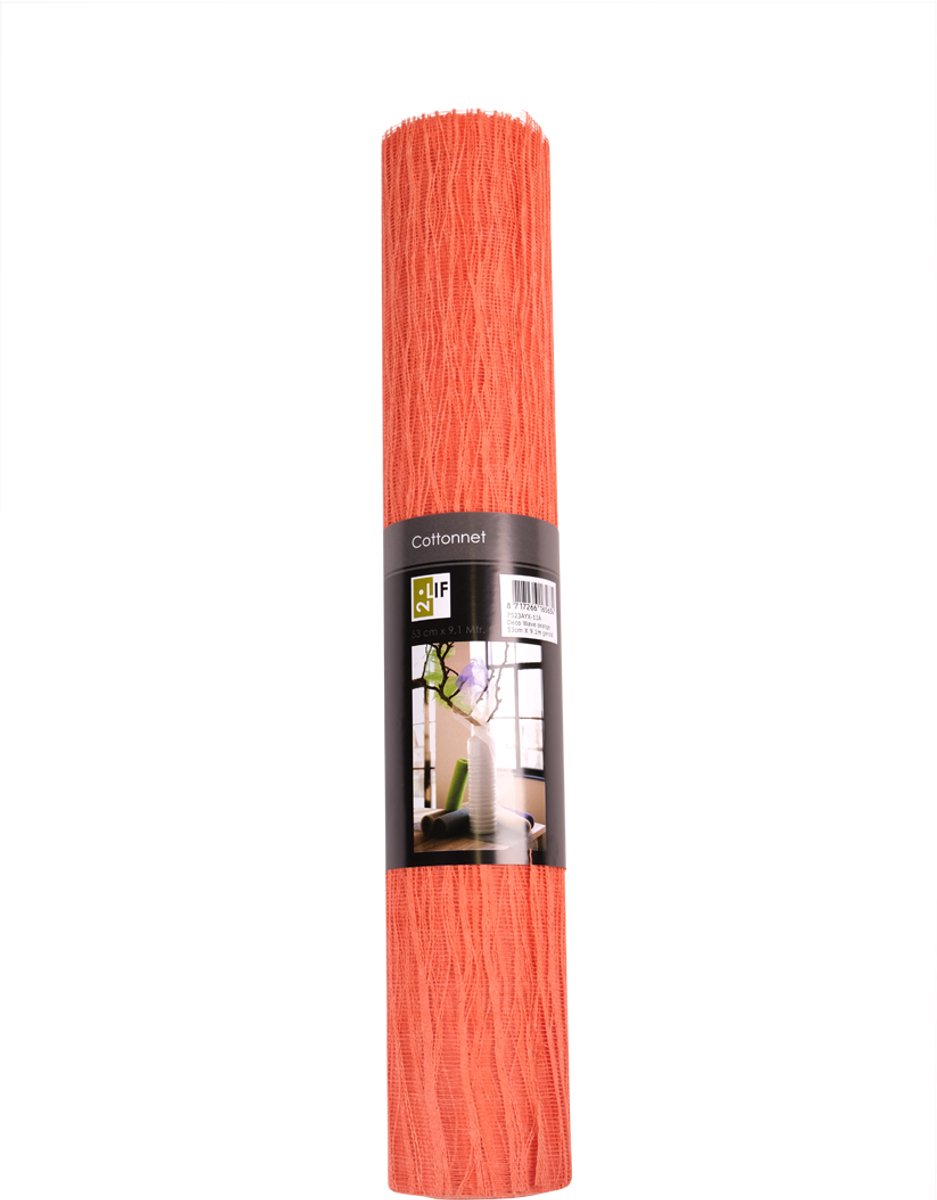 Wave Tafelband oranje 53cmx9,1mtr (rolled)