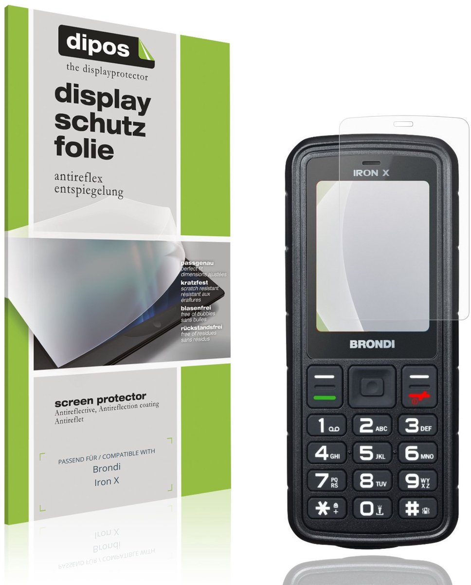 dipos – 4x Matte Beschermfolie geschikt voor Brondi Iron X | Krasbestendige & antireflecterende Screenprotector Ultra-Thin