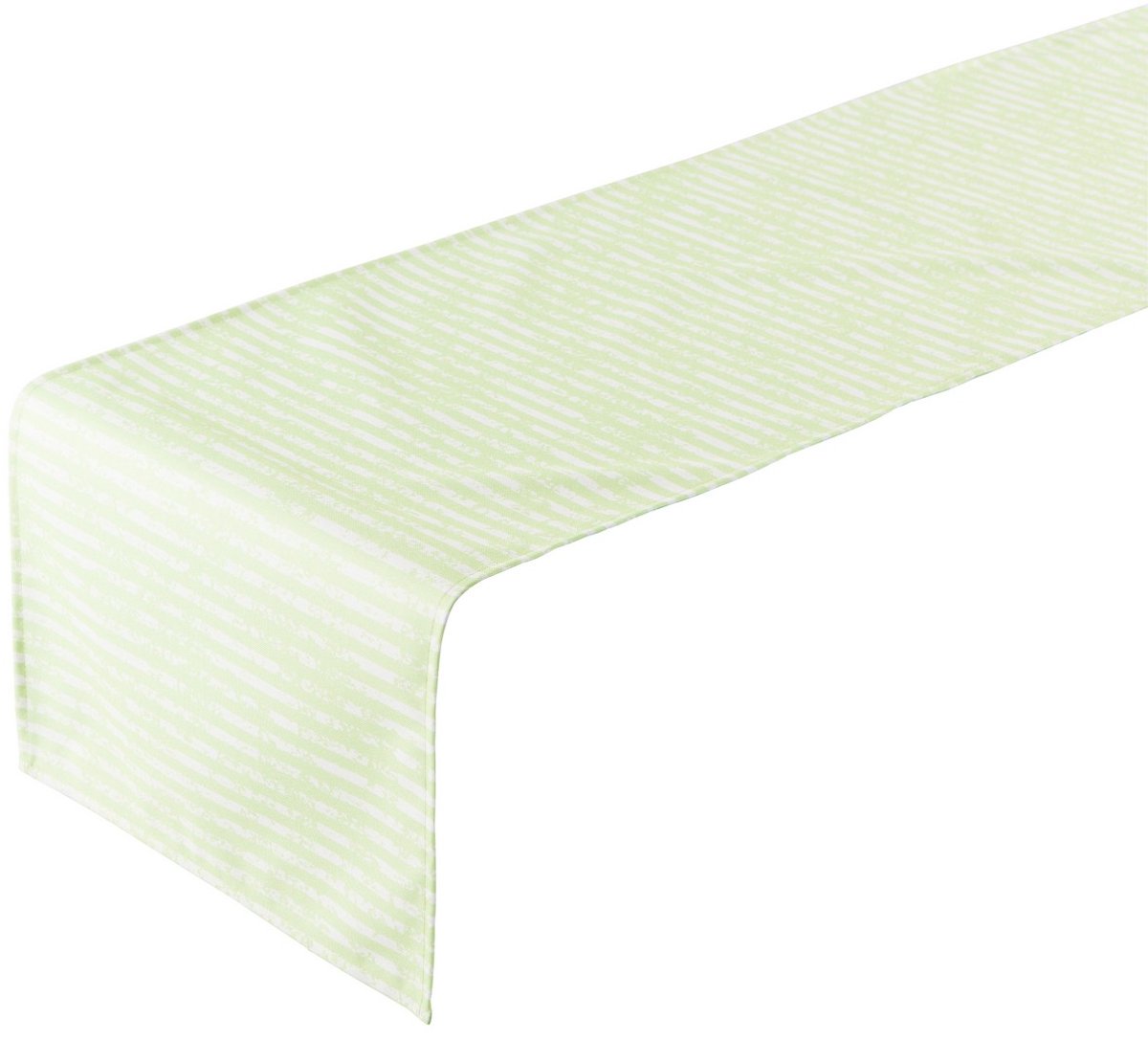 Little Stripes Outdoor Tafelloper groen 42x145cm
