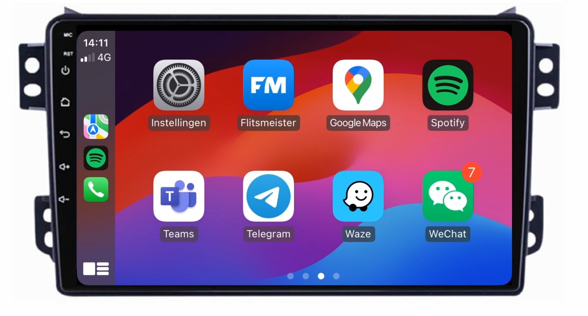 CarPlay autoradio geschikt voor Opel Agila | 2008 t/m 2015 | Android 13 | Draadloos Apple CarPlay & Android Auto | 2GB + 32GB | QuadCore processor | Denago DNG-A245 | 2025 model | 2008 2009 2010 2011 2012 2013 2014 2015 | Bluetooth & Wifi