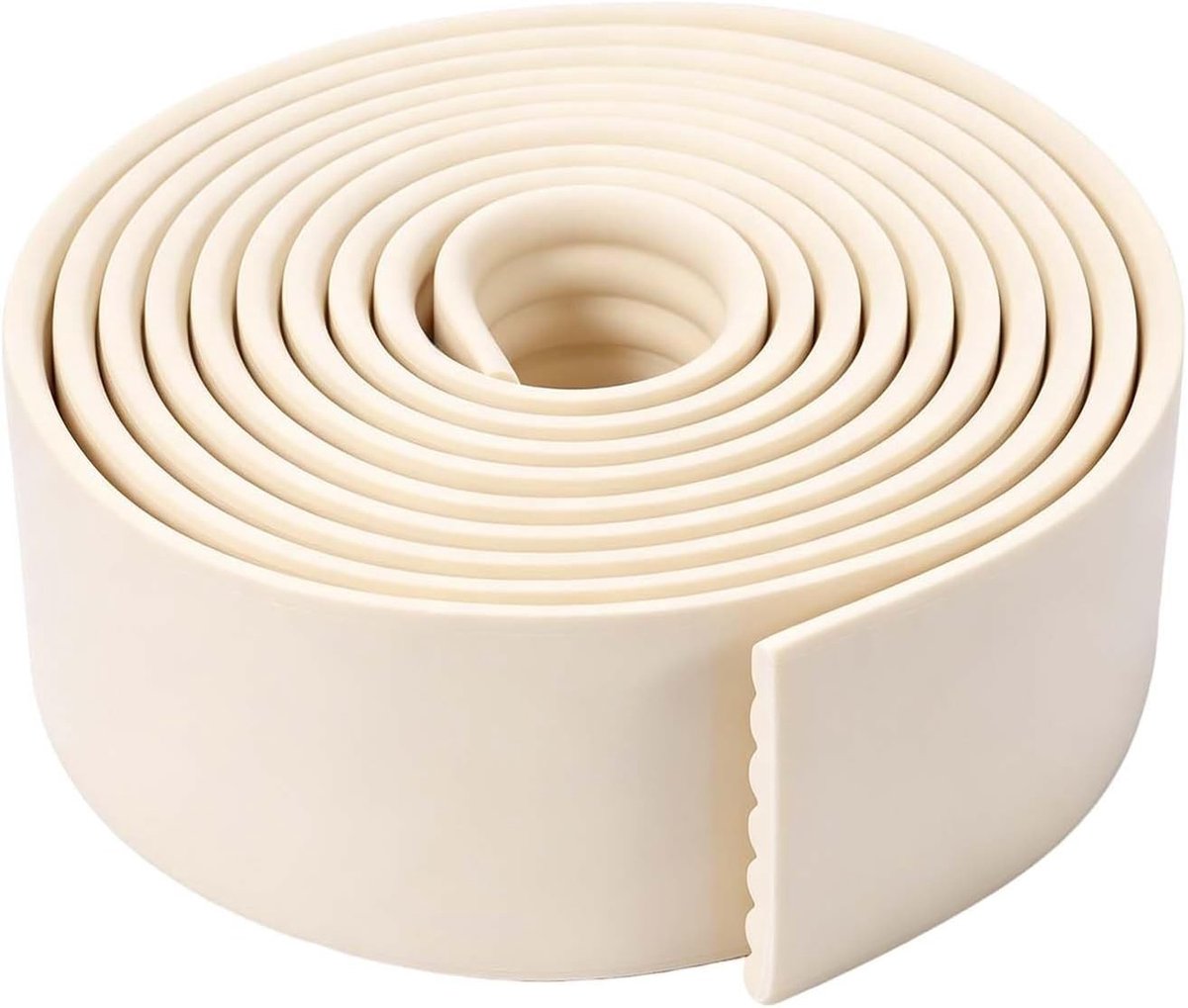 Randbescherming voor kinderen van 5 m x 8 cm, zelfklevend babyschuim, zachte hoekbescherming voor meubels, veilig voor bed, vensterbank en bureau in kinderkamer (Wit)