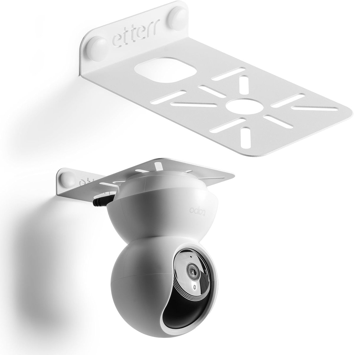 SnelShoppen - Camera Holder WiFi Baby Camera Beveiliging Binnen Buiten Wandmontage Wit - Diefstalpreventie, Aanpasbaar voor Woonkamer, Slaapkamer, Kan