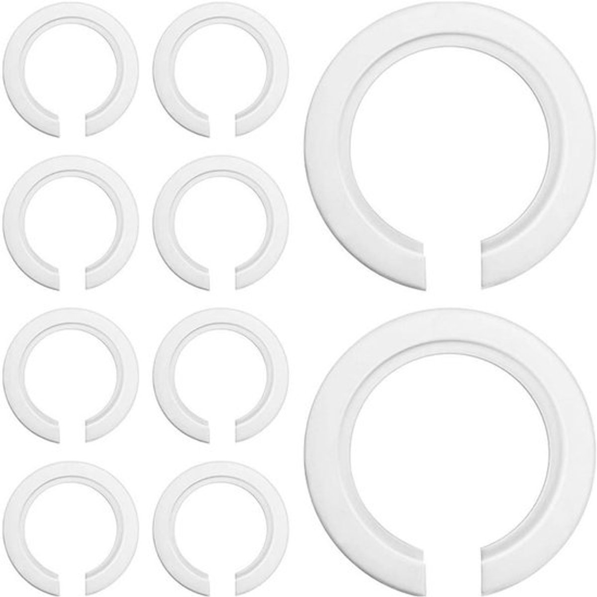 Kunststof lampenkap ringconverter, schroef lampenkappen reductierring - E27 naar E14/B22 - Lichtschaduwadapter - Wit