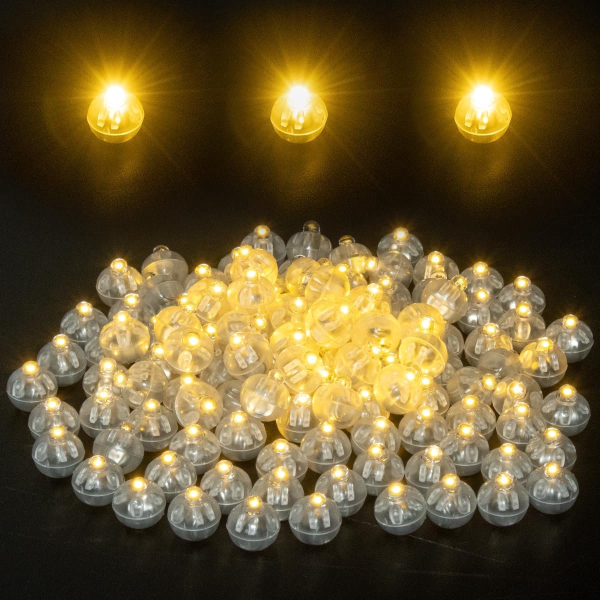 SnelShoppen - 120 Pcs Balloon Lights - Mini LED Lichten Warm Wit - Flitsende Feestverlichting voor Verjaardag, Bruiloft, Halloween, Kerst, Decoratie