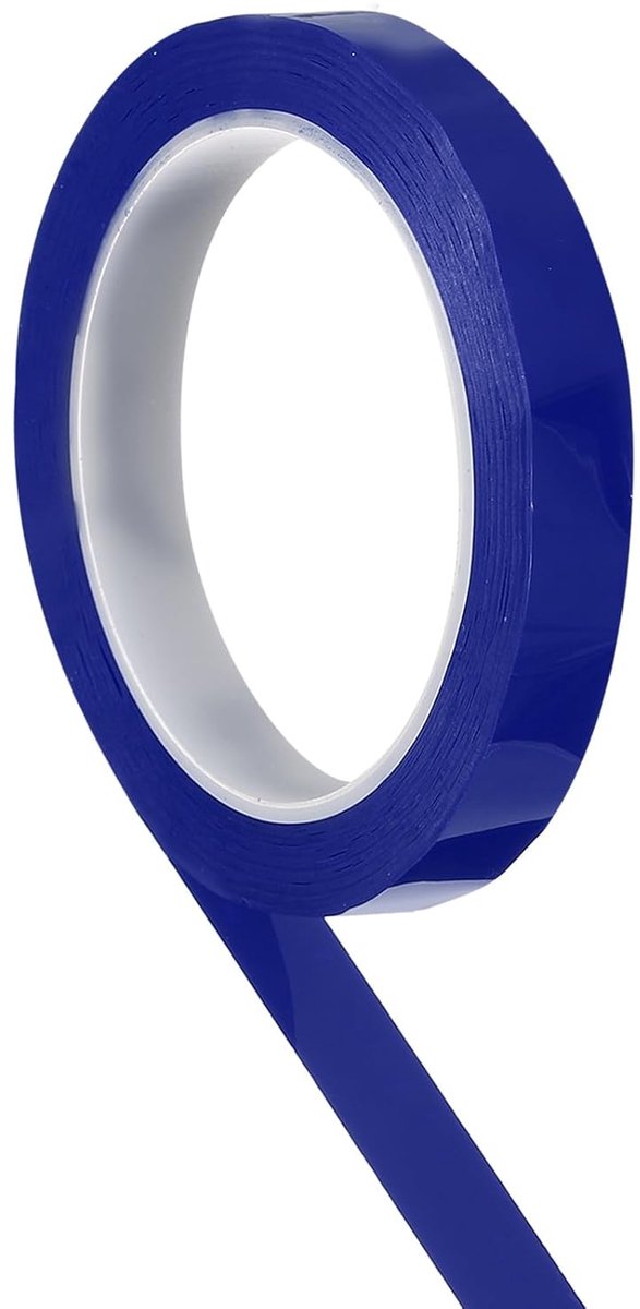 SnelShoppen - Whiteboard Tape 1,6 x 183 cm - Dun Krijtstreep Lint voor Kantoor en Klaslokaal - Blauw, Rooster voor Droogbord, Kunsthandwerk, DIY