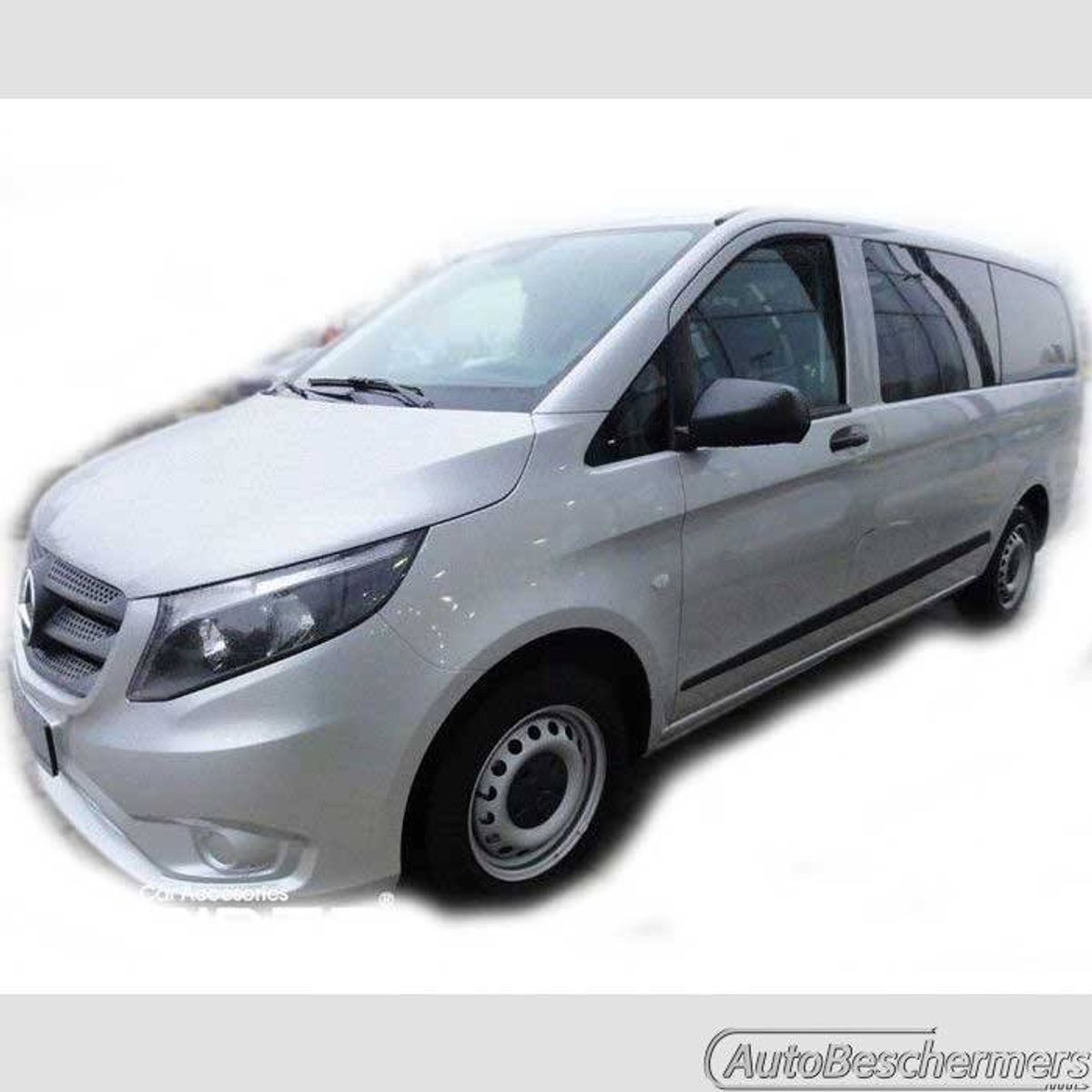 Stootlijsten set zwart voor Mercedes V-Klasse Vito Viano W447 05.2014-. De stootstrips zijn zelfklevend. Set a 4 stuks (#0052M)