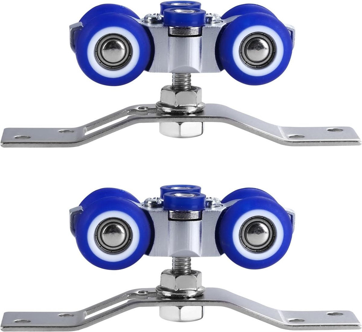Stainless Steel Loopwielen voor Interne Deuren en Ramen, 360° Rotatable, Geschikt voor Vouwdeuren en Meerdere Schuifdeuren, 2 Stuks