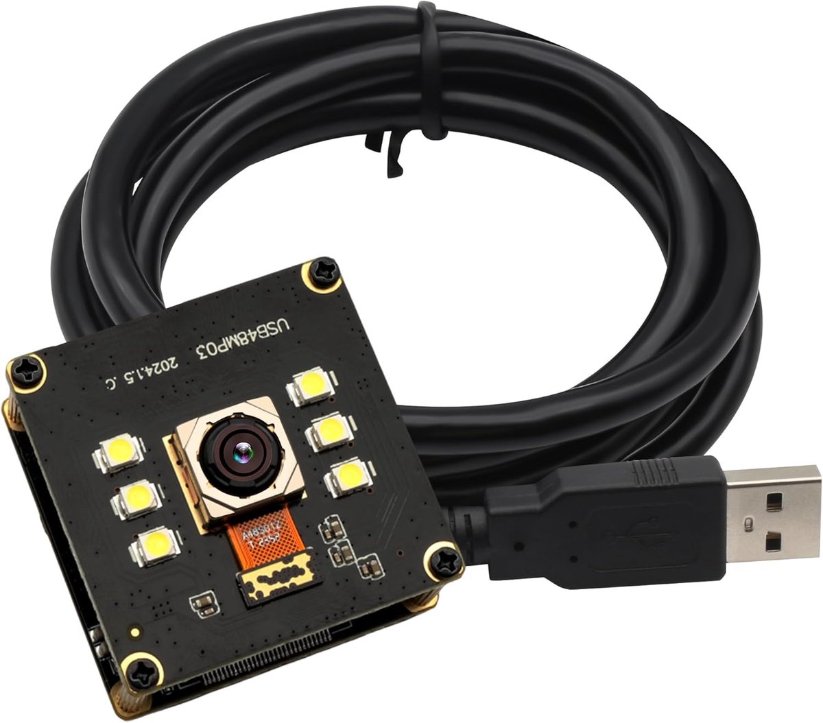 SnelShoppen - 48MP Autofocus USB Webcam Module met Nachtzicht, 8000x6000 Pixels, Ideaal voor Computer en Industriële Toepassingen