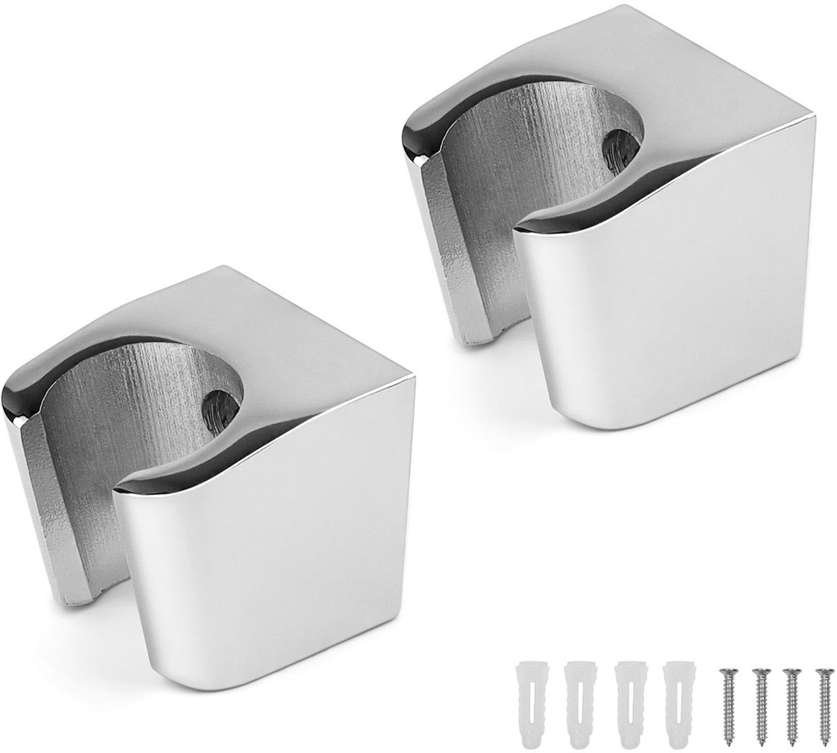 Dailygoods - 2-Delige Handdouchehouder van Zinklegering