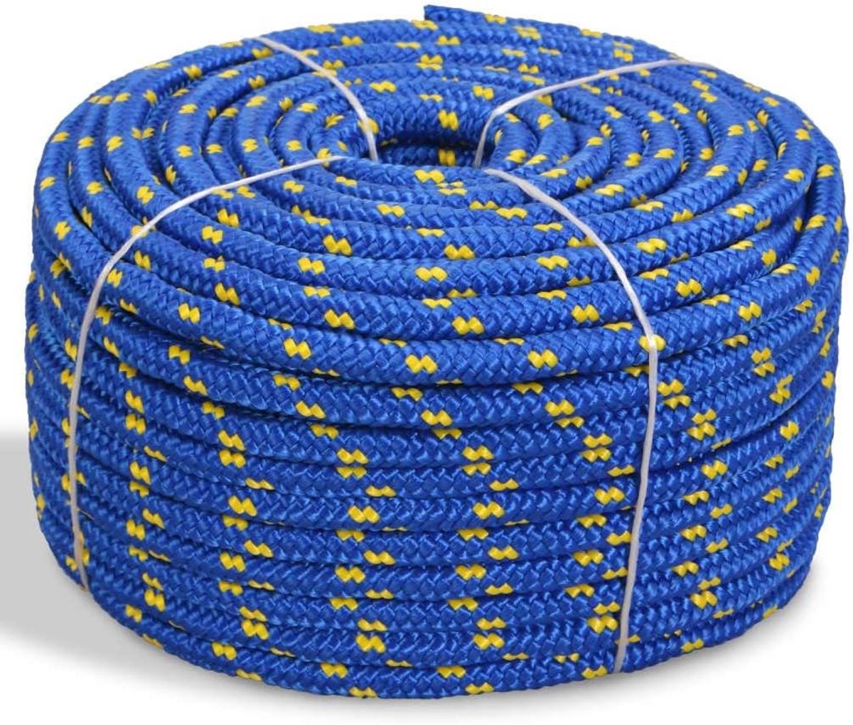 Boottouw Polypropyleen - Bindtouw Meertouw - Varen en Zeilen - Drijvend en Slijtvast - 8 mm 100 m - Blauw