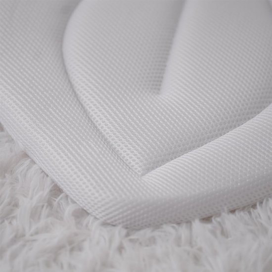Zacht en comfortabel babybadkussen, vrolijke en ontspannen stof, badbloem badzitje mesh, 80 cm,grijs — afbeelding 4