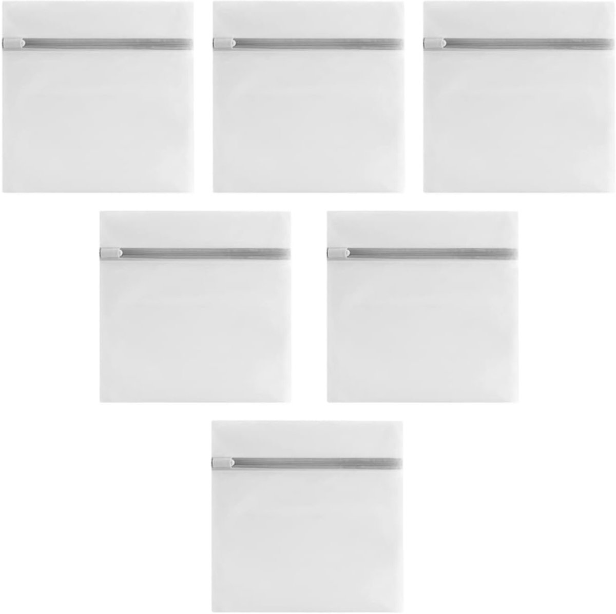 Waszak Set - Netstof Zakken - Kleding Beschermen - Verdikt Net - 6 Stuks - Grijs