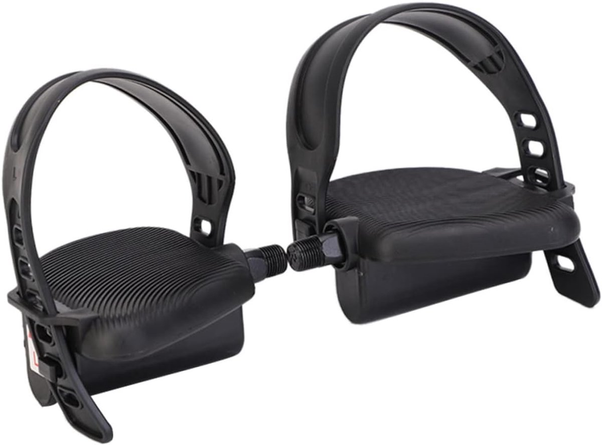 Fiets Pedaal Set - Vervangende Onderdelen - Fietsen Binnen - Sterke Draagkracht - 12.7 cm Breed - Zwart