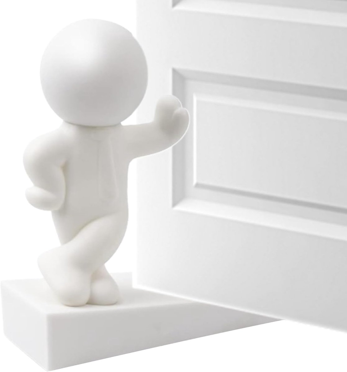 Rubberen Deurstopper Figuur - Deurwig - Tocht Wering - Zachte Rubberen Textuur - 10.4 x 10.3 x 10.3 cm