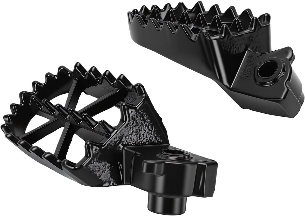 Crossmotor Voetsteunen - Motorfiets Steunen - Off-road Rijden - Verbeterde Grip - 47-49 ml - Zwart