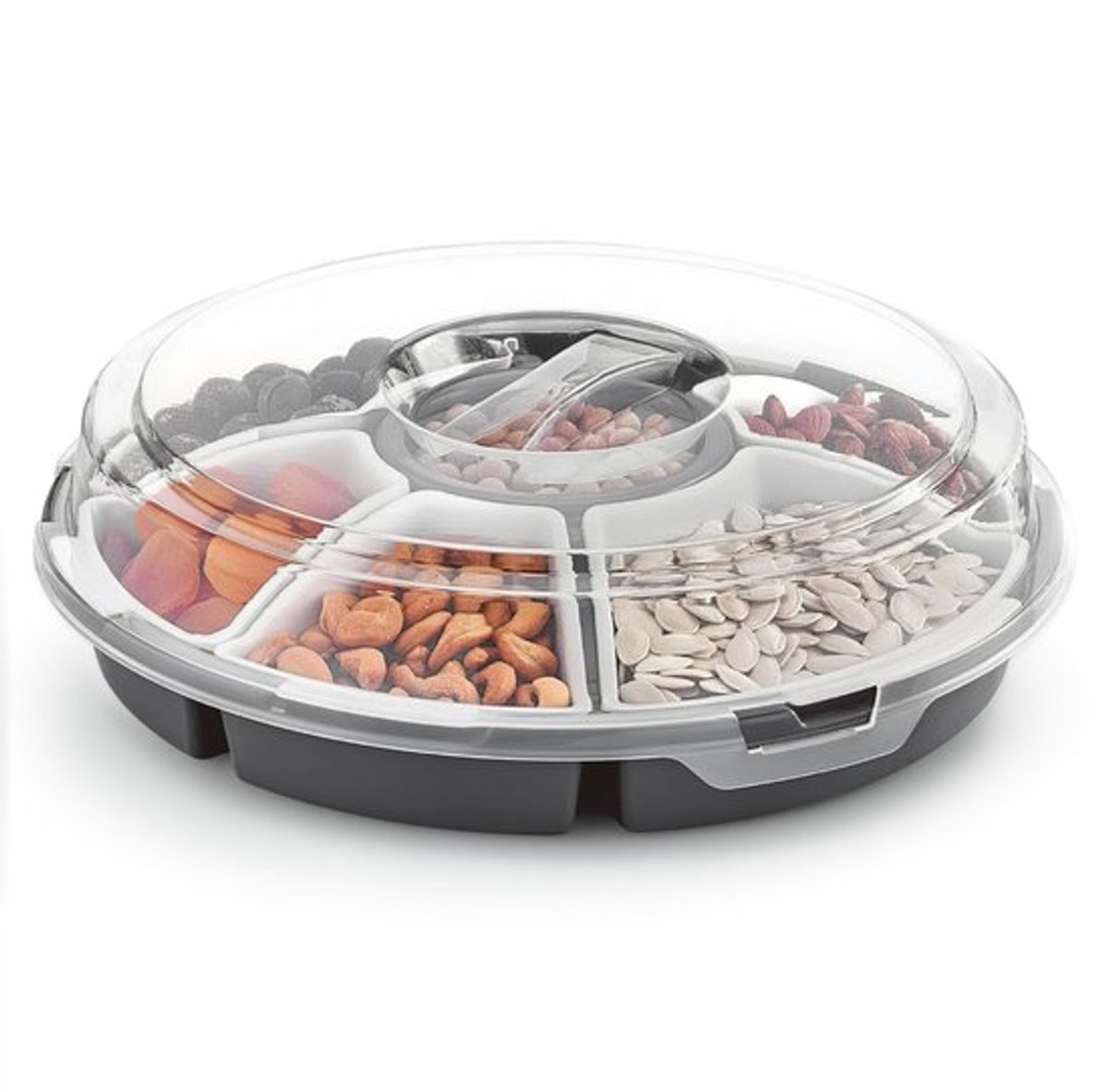 Vt products - Transport serveerset - Snackbox met deksel - Ø 33 cm - Herbruikbare