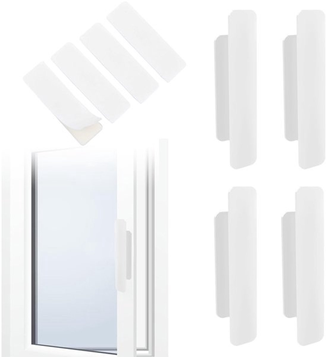 MTTProducts - Balkon Deurhendel - Raamhandgrepen - Eenvoudige installatie - Wit