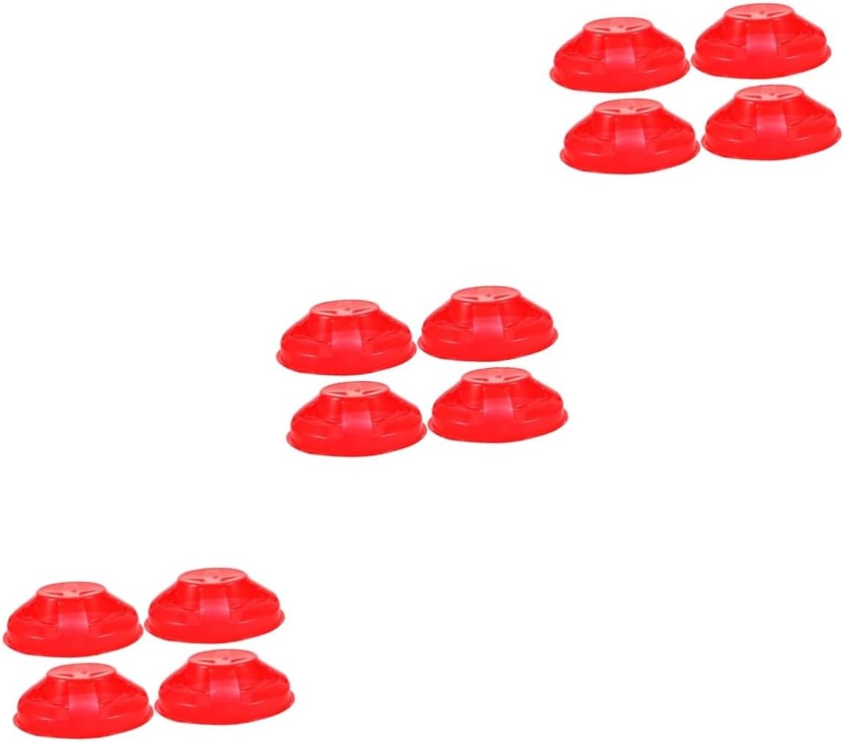 Detector Covers - Alarm Beschermers - Apparatuur Beschermen - Stabiele Constructie - 12 Stuks - Rood