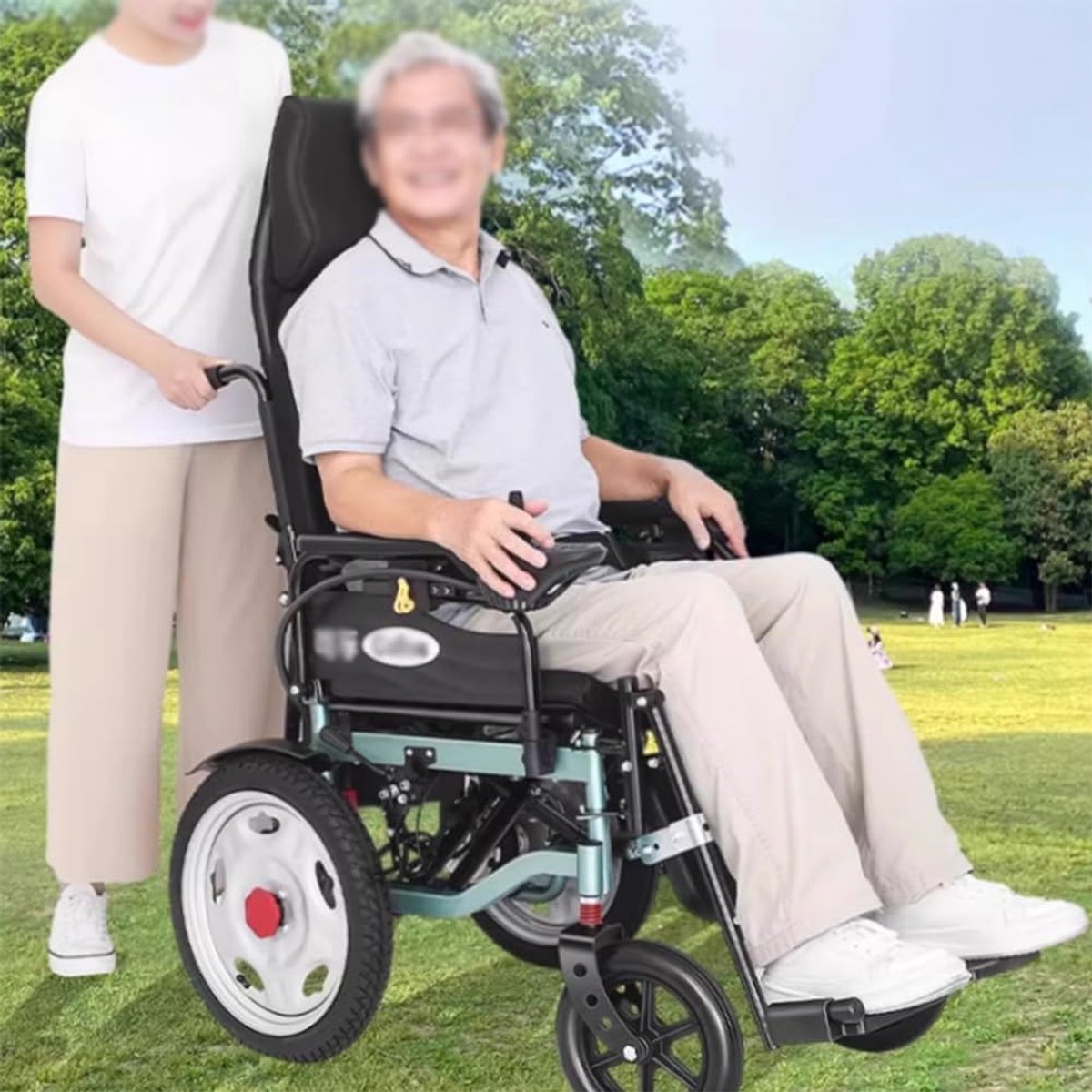 Rolstoel Achterwiel - Vervangwiel - Mobiliteit Verbeteren - Luchtloos en Antislip - 16 inch - Zwart