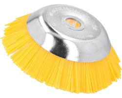 Wielborstel Trimmerkop - Onkruidborstel Gazon - Efficiënt Onkruid Verwijderen - Mangaanstaal Nylon Constructie - 25 Mm Opening - Zwart