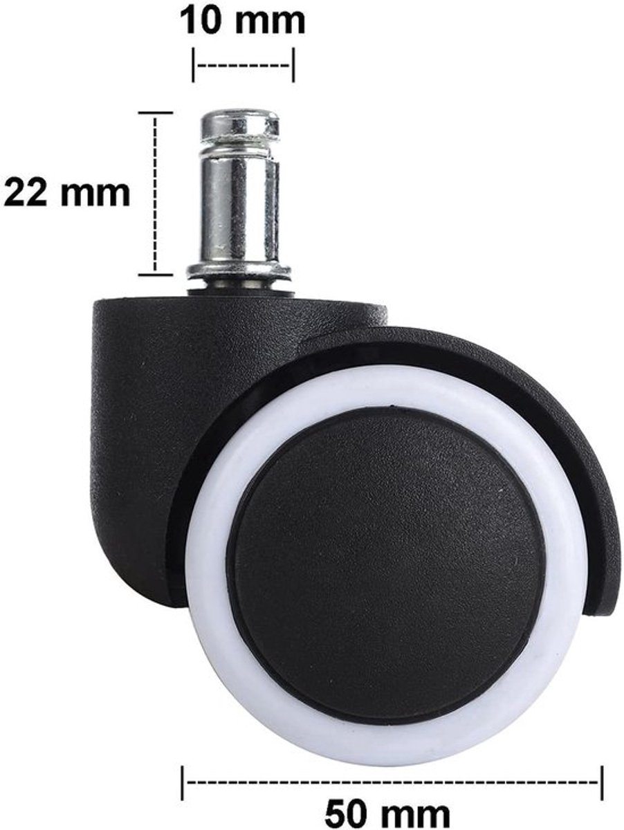 Solidchoice - Dailygoody - Swivel castors - Vervangwielen voor bureaustoelen