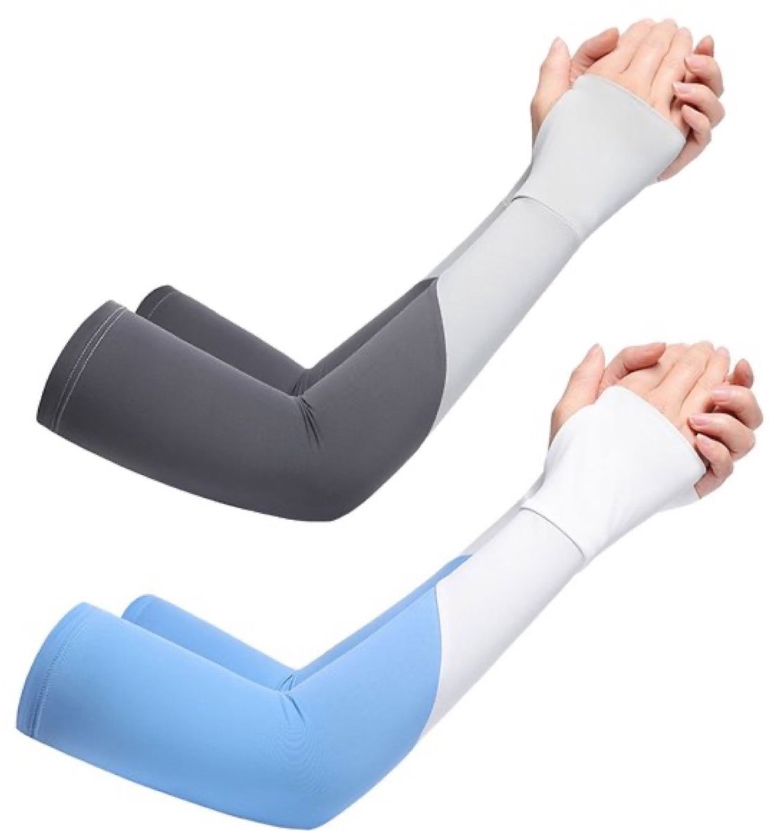 2 Paar Elastisch Arm Sleeves - Armstukken Wielrenen – Hardlopen Armwarmers – UV Bescherming – One Size