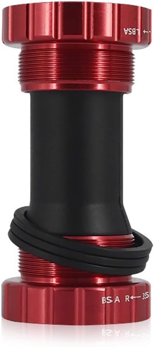 Fiets trapas - Trapas lager - Fietsen verbeteren - Draadslot stabiliteit - 68-73mm BSA - Zwart Rood