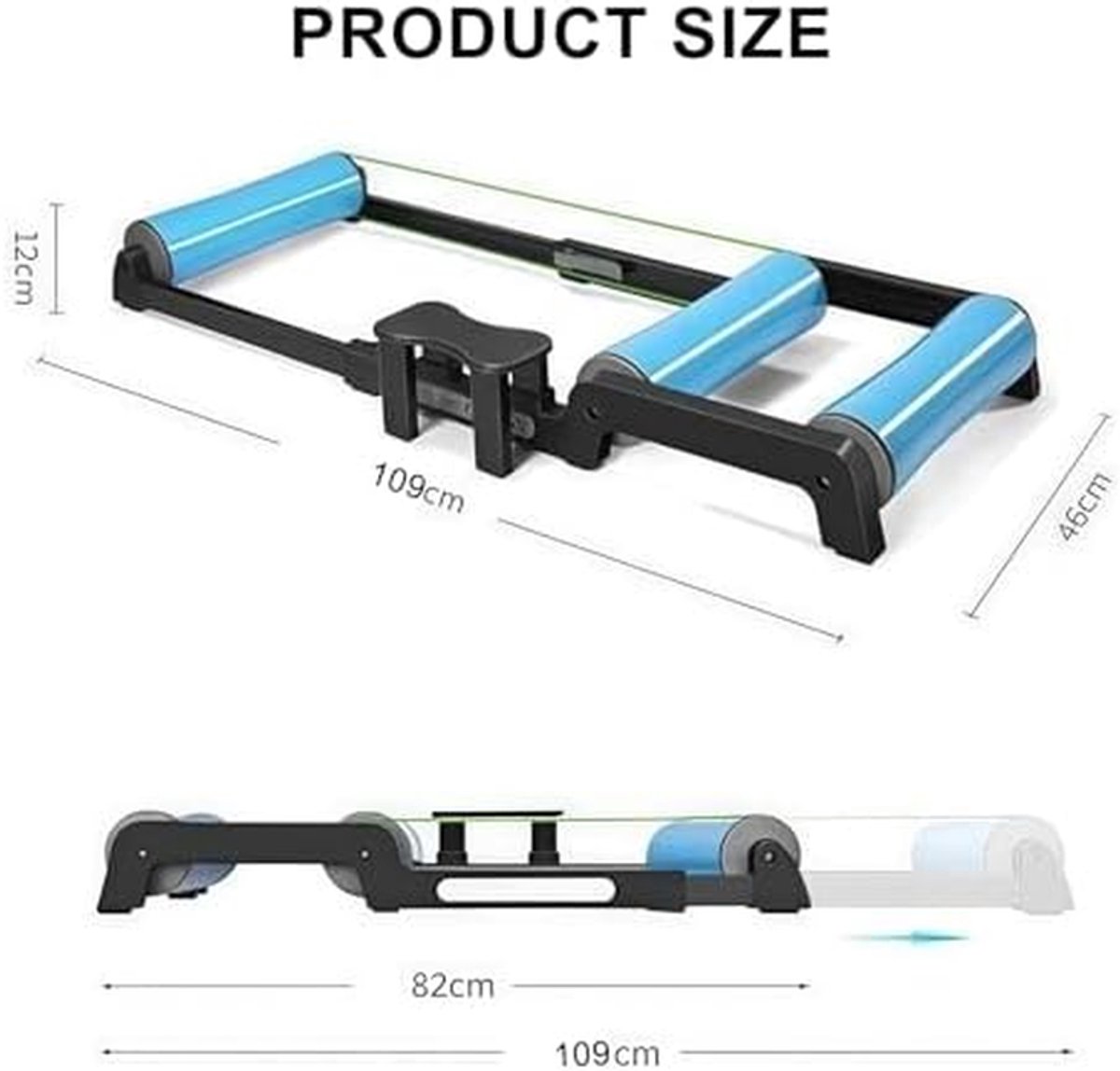 Fietsroller Trainer - Indoor Fietsstandaard - Thuis Trainen - Stille Werking - 24-29 Inch - Zwart