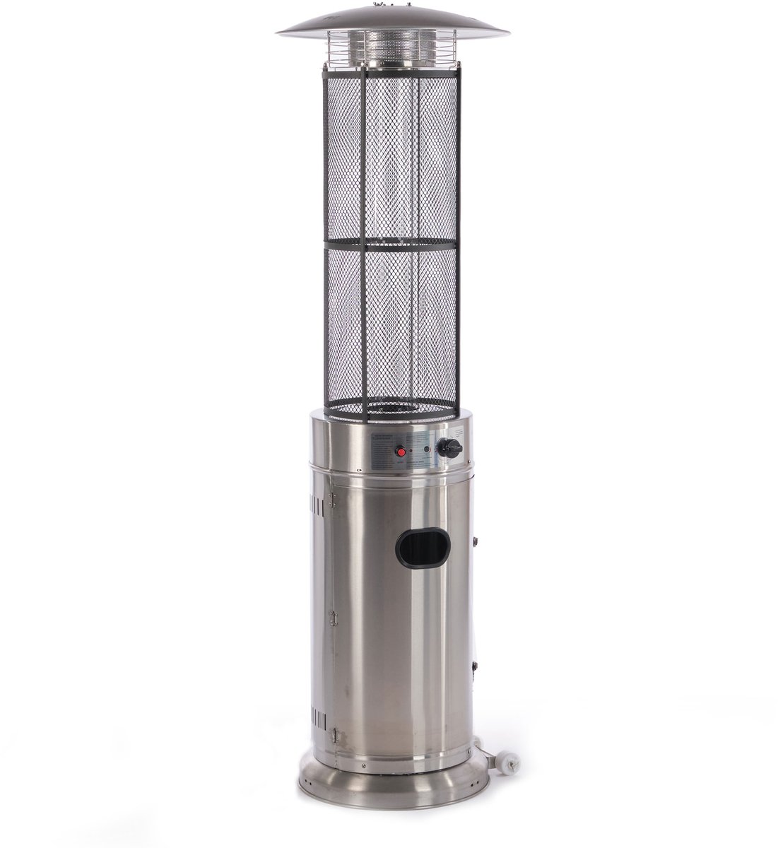 Fornorth Terrasverwarmer Round Tube 11kW gasvermogen, roestvrij staal