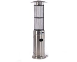 Fornorth Terrasverwarmer Round Tube 11kW gasvermogen, roestvrij staal