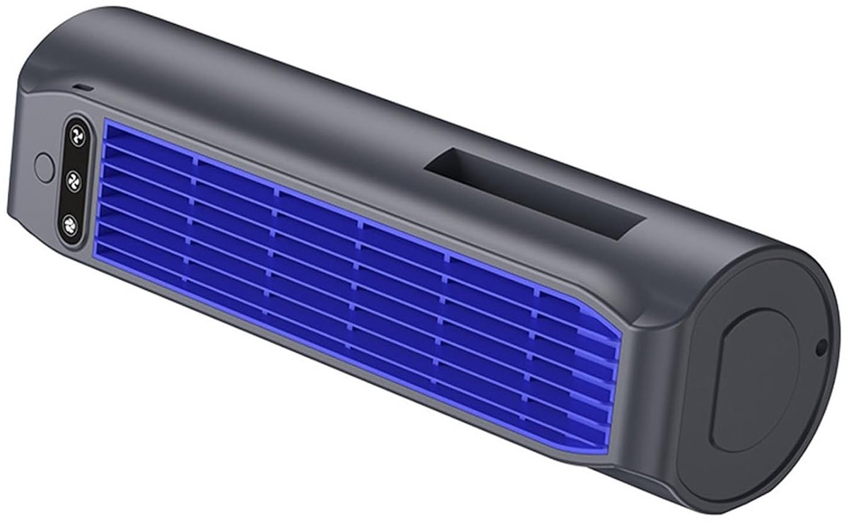 LISM-Draagbare plafondventilator en USB-bureauventilator, draadloos, 3 instelbare snelheden, stille koeling, geschikt voor thuis, kantoor, slaapkamer en bureau (zwart, 1 stuk).