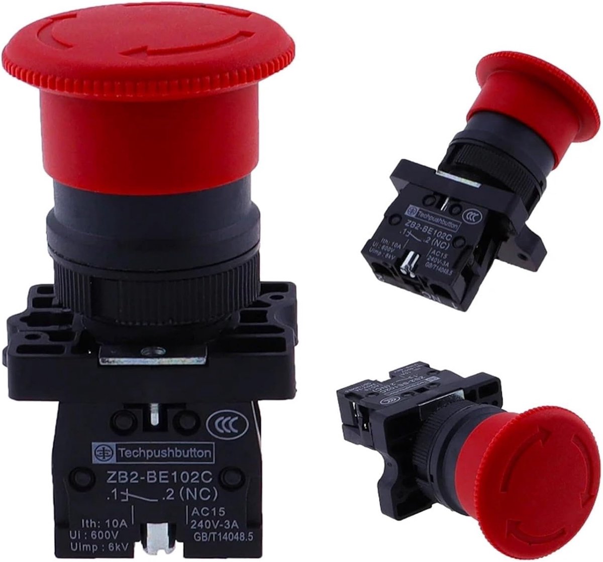 Noodstop Drukknop - Noodschakelaar Schakelaar - Machine Veiligheid - Ergonomisch Ontwerp - 22 mm - Rood