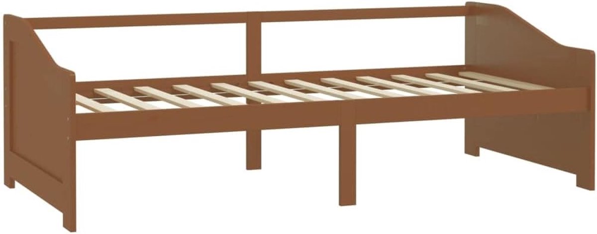 Houten Bedbank - Slaapbank - Multifunctioneel Gebruik - Massief Grenenhout - 90x200 cm - Honingbruin