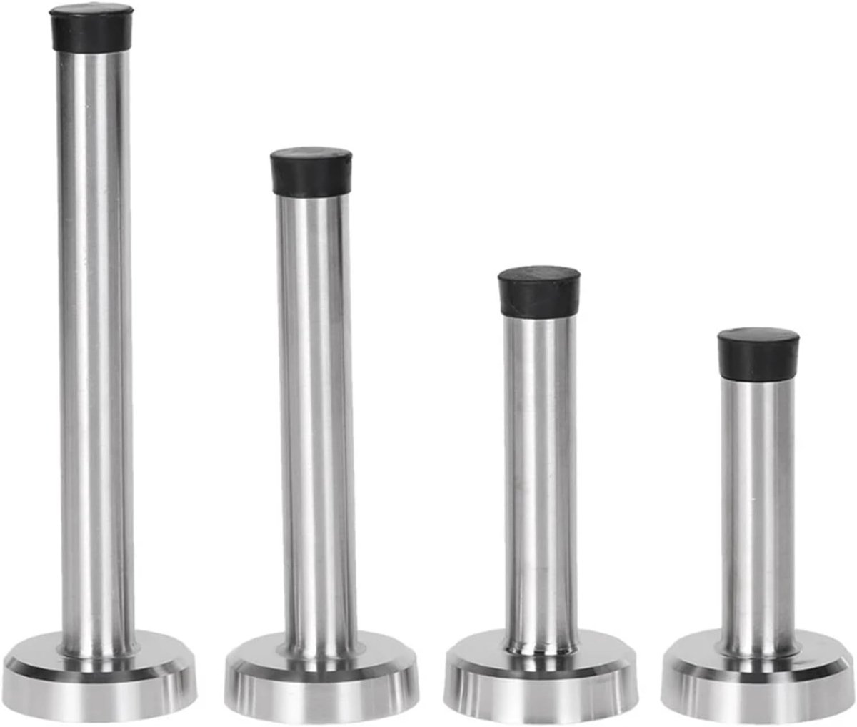 Deurstopper - Wandbeschermer - Schade Voorkomen - Geluiddempend - 120 mm - Zilver Zwart
