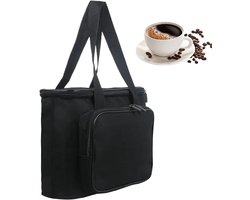 Koffiezetapparaat Tas - Draagbare Organizer - Reizen en Opslag - Schokbestendige Bescherming - 6 x 24 x 6 cm - Zwart