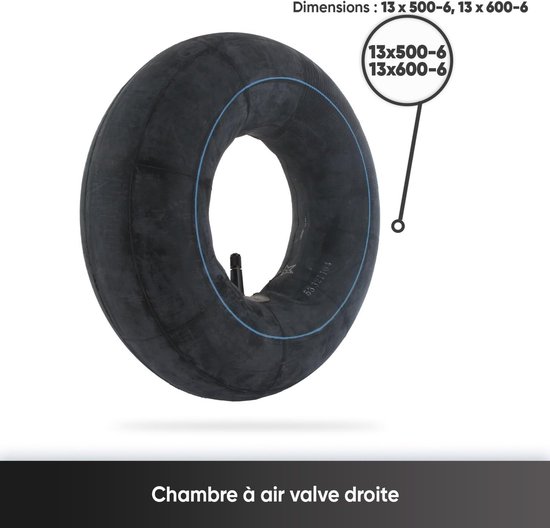 Luchtkamer - Banden binnenband - Grasmaaier Onderhoud - Ventiel Rechts - 13 Inch - Zwart — afbeelding 3