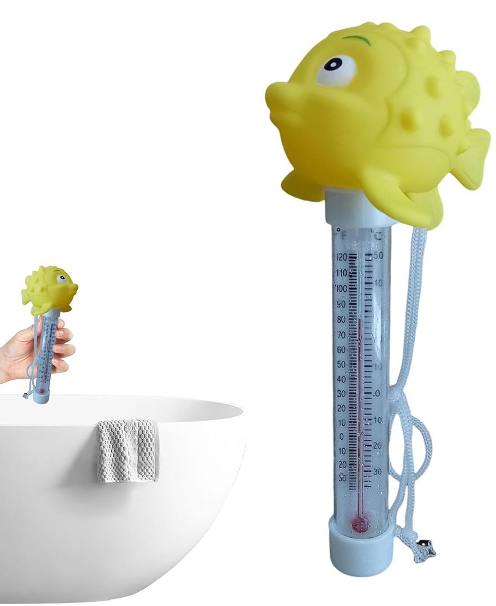 Zwembad Thermometer - Water Temperatuurmeter - Zwembad Beheer - Drijvend Visontwerp - 21.8 Centimeter - C