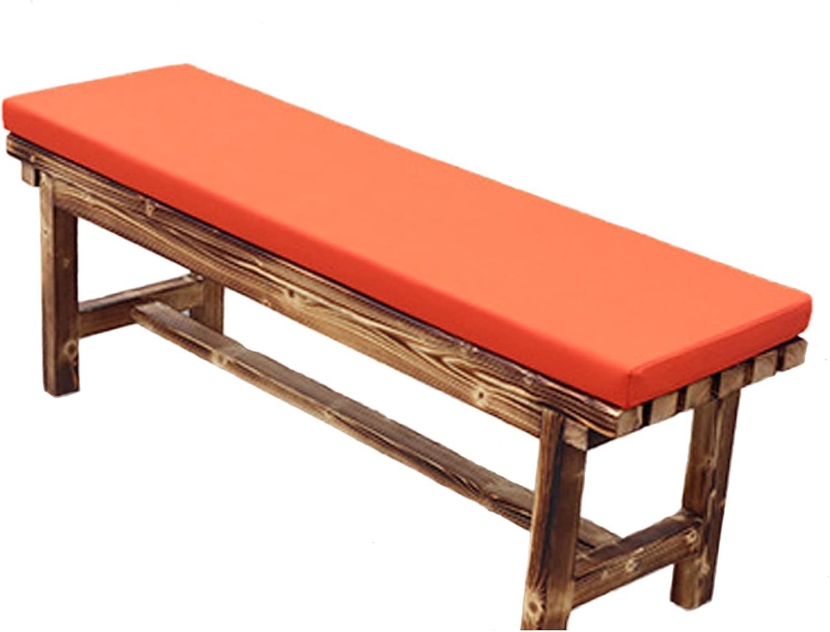 Bankkussen Buiten - Zitkussen - Comfortabel Zitten - Waterafstotend - 190x30x5cm - Oranje