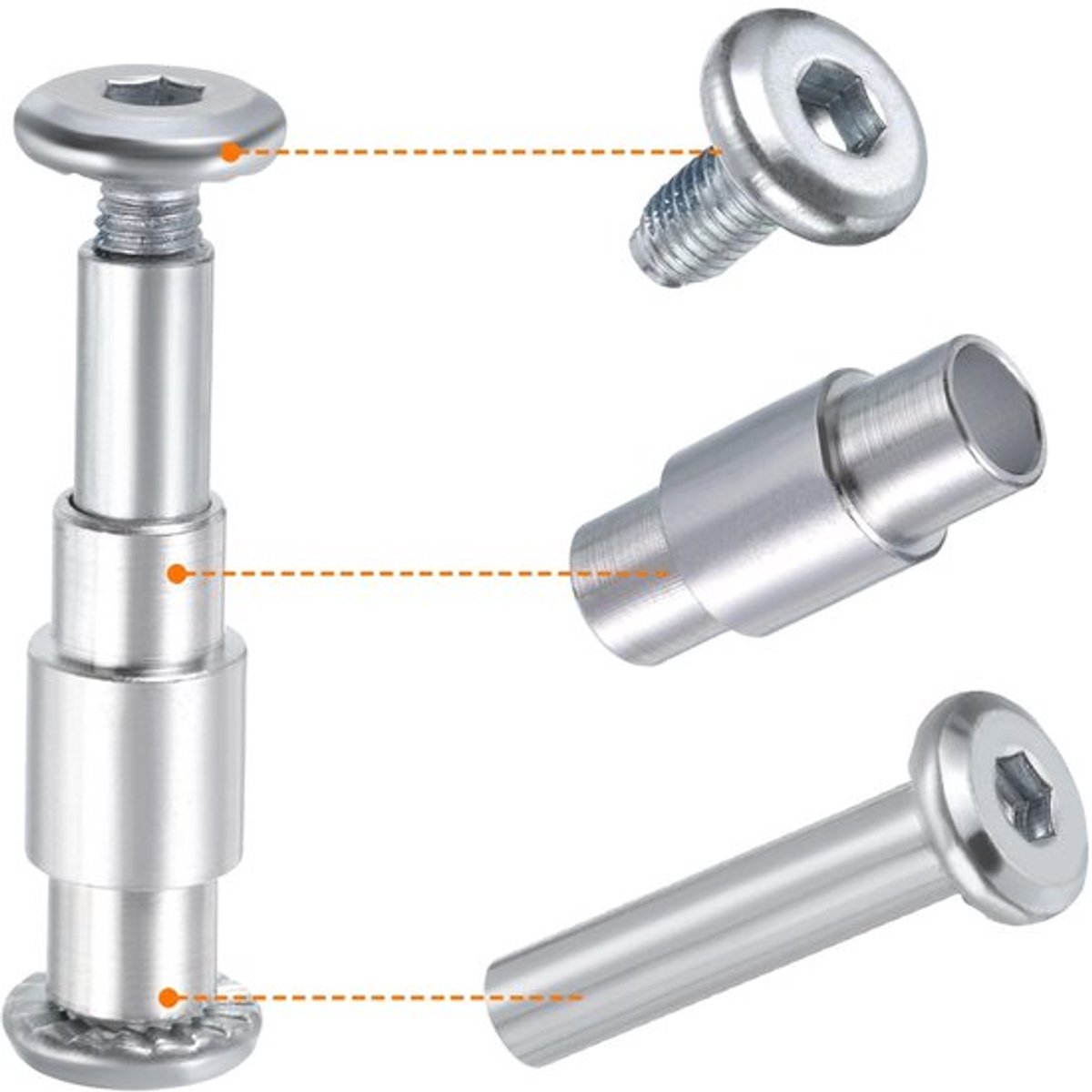 VT Goods Inline Skate Spacer Screw Roller Skate Accessoires Met ‎as Picture Shown
