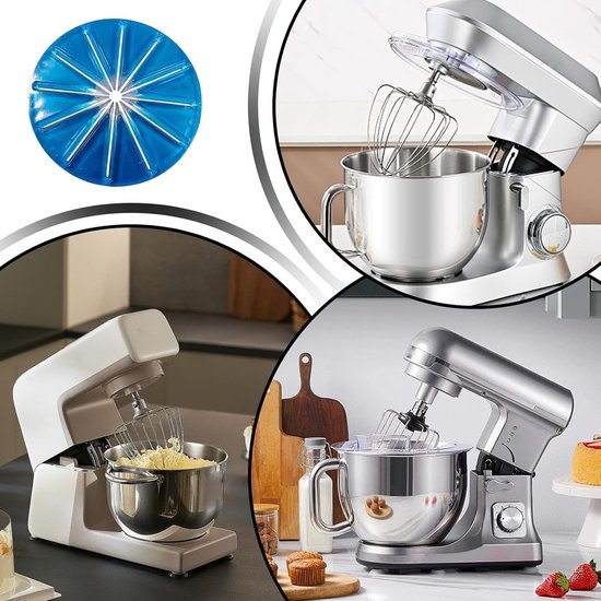 Mixer Opzetstuk - Keukenaccessoire - Spatvrij Mixen - Spatwaterdicht Ontwerp - 14.5 cm - Blauw — afbeelding 2
