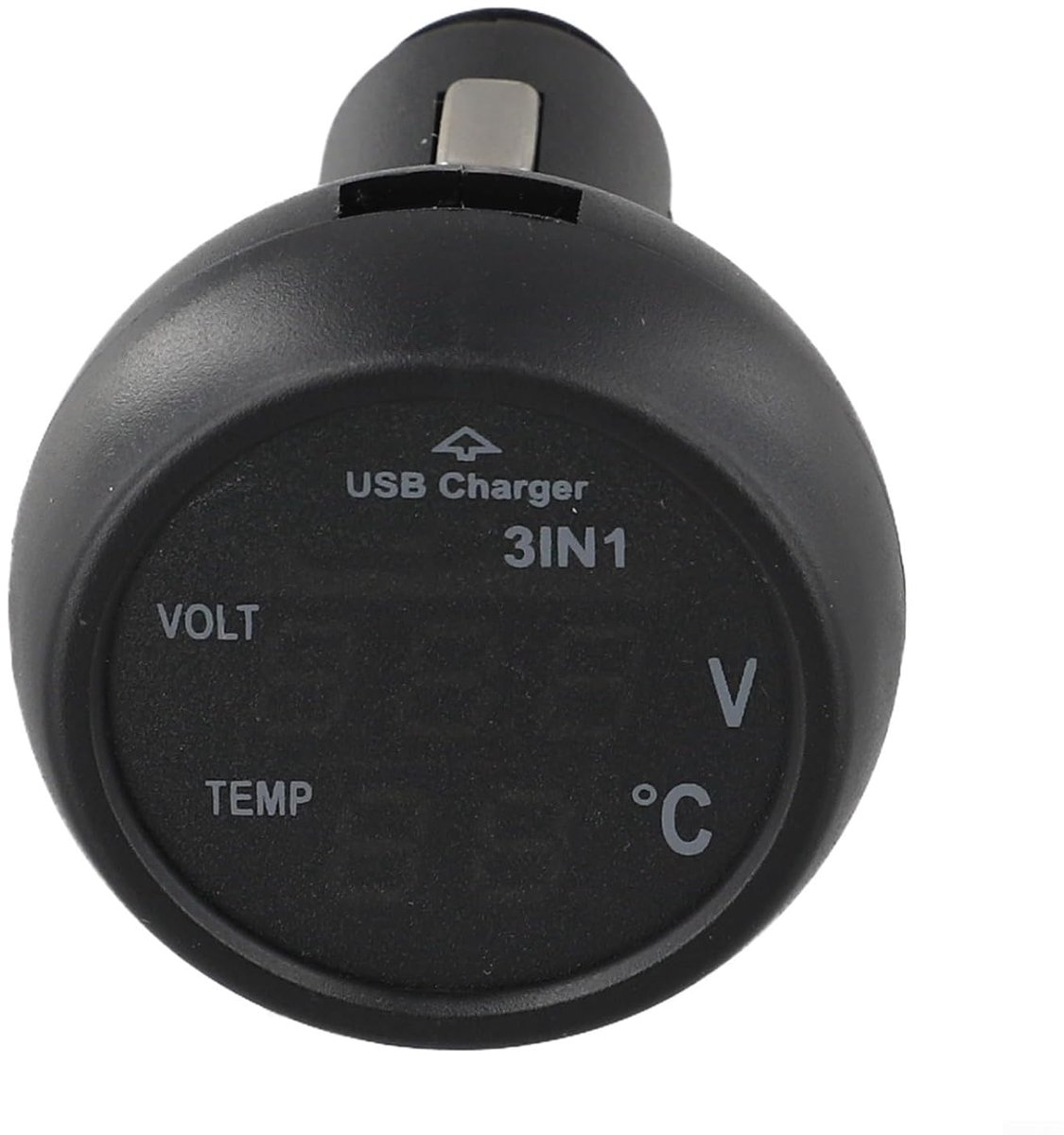 Digitale Autometer - Spanning Thermometer - Veilig Rijden - 3-in-1 Functie - 12/24V - Rood