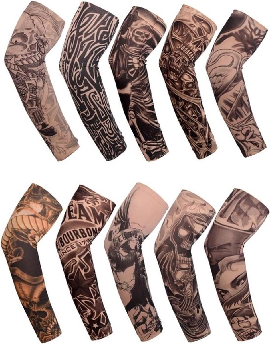 Tijdelijke Tattoos Pakket van 10 Nep Tattoos Tattoo - Allecto Plus