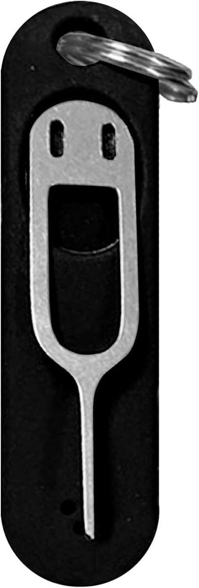 Kaart Ejector Tool - Sim Pin Houder - Telefoon Onderhoud - Inclusief Sleutelhanger - 3.7cm Pin Lengte - Zwart