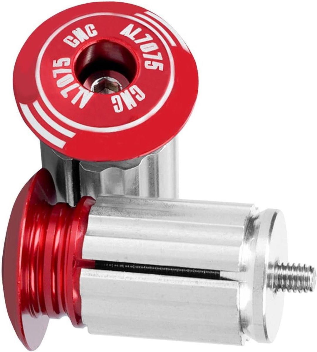 Stuur End Covers - Grip Plug - Fiets Beschermen - Aluminium Legering - 1 Paar - Rood