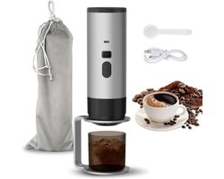 Mini Koffiezetapparaat - Kunststof - 3-in-1 Functie - Oplaadbaar via USB - Voor Reizen en Kamperen
